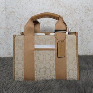 Coach Signature Jacquard Smith Tote 24 (Light Khaki)